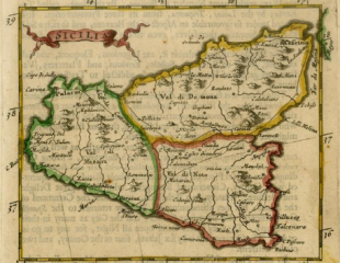 Carta della Sicilia 1680